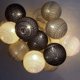 thumbnail image 1 of Guirlande Lumineuse Coton Boules Batterie (gris) - 3,8 m 20 luminarias Led Clairage Pour Chambre Rideau Fte Nol Anniversaire Halloween Mariage Chambre, 1 of 5