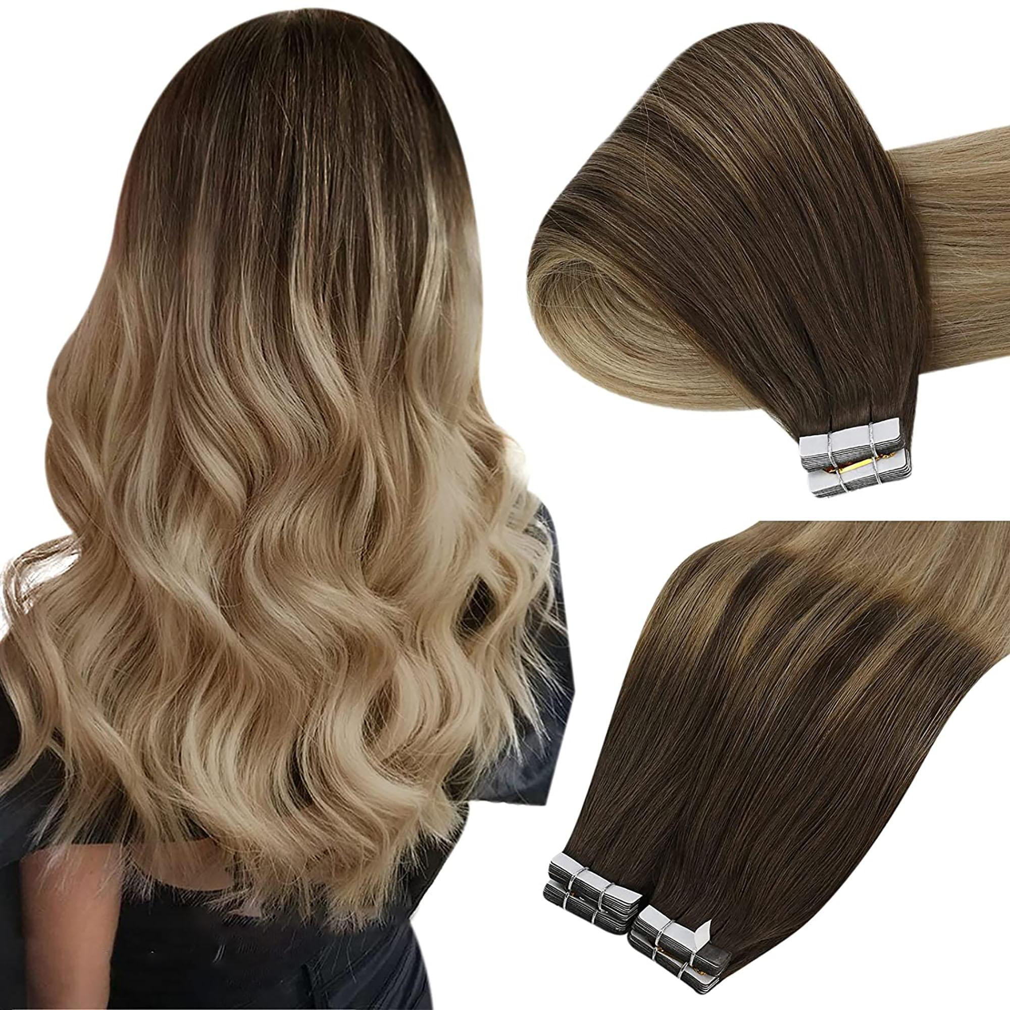 Sunny Tape in Hair Extensions 24 inch Brown and Blonde Balayage Silky  Straight Remy Extensions 20Pcs 50g 