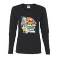 thumbnail image 2 of Wild Bobby Betty Boop Endless Summer Beach the Dog Betty Boop Womens Long Sleeve T-Shirt, Black, Small, 2 of 5
