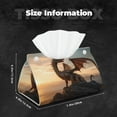 thumbnail image 5 of Salouo Sky Sunset Bronze Dragon Pattern Long Tissue Box Cover Rectangular–Plus Size Tissue Box Holder Modern LeatheLarge Tissue Holder for Bathroom Car & Office Decor, 5 of 7