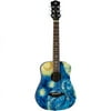 Luna Guitars Safari Starry Night Spruce Top Acoustic Guitar, Translucent Blue