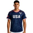 thumbnail image 4 of 2026 New Men's USA Soccer Jersey T-Shirt, United States Jersey Soccer 2026 Country Team Crew Neck Short Sleeve Fan International Football Shirt Retro Streetwear Top for Adult(Orange, 3XL), 4 of 4