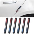 thumbnail image 1 of (Rojo-Blanco-Azul) 6 piezas de tiras anticolisión para automóvil, tira de protección anti-roce para parachoques, protección de borde de espejo retrovisor de automóvil, puertas anti-roce para Al, 1 of 5