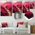 thumbnail image 4 of Designart "Magenta Floral Essence V" Floral Metal Wall Decor, 4 of 5