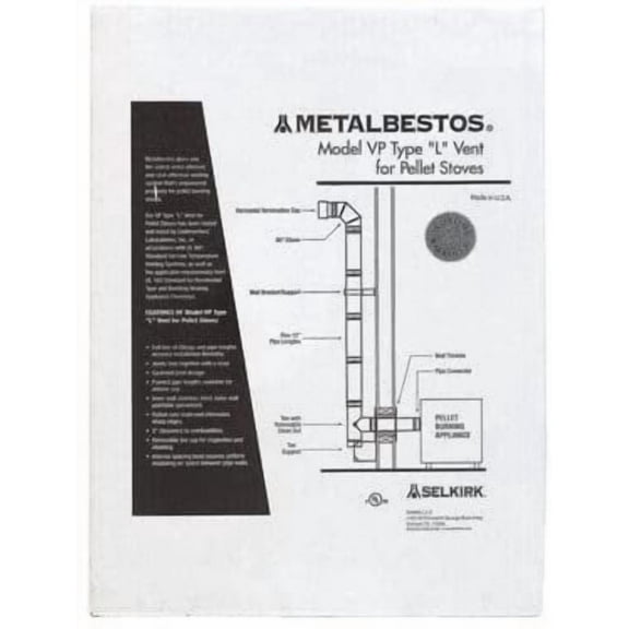 Selkirk 3 in. Dia. x 14 in. L Stainless Steel Pellet Kit