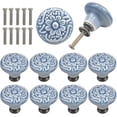 thumbnail image 1 of 10pcs Vintage Ceramic Door Drawer Handle, 34mm Round Drawer Knobs, Furniture Knob, Door Knobs, Furniture Handles For Cupboard Cabinet Kitchen, Kids Ro, 1 of 5