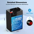 thumbnail image 2 of SPARKOLE 6V 4.5Ah LiFePO4 Battery 2-Pack with BMS, 2 of 7
