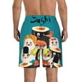 thumbnail image 3 of KLL I Love Sushi Men's Casual Summer Beach Shorts Hawaiian Shorts with Pockets-X-Large, 3 of 5