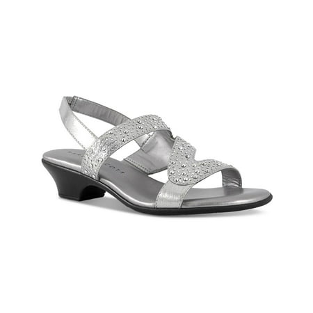 

Karen Scott Womens Elinna Sparking Asymmetrical Straps Ankle Strap