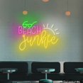 thumbnail image 2 of Craftnamesign Beach Junkie Neon Light, Summer Beach Wall Art, Beach LED Light Wall Decor, 2 of 5