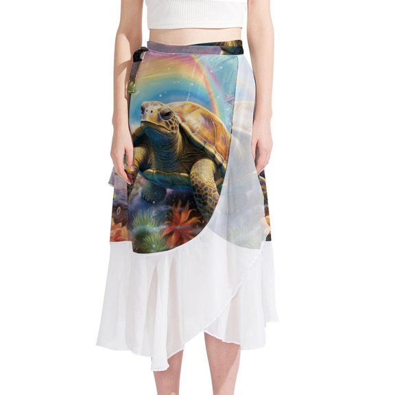 Sea Turtle Chiffon Beach Dresses for Women, Stylish Summer Dresses for the Beach