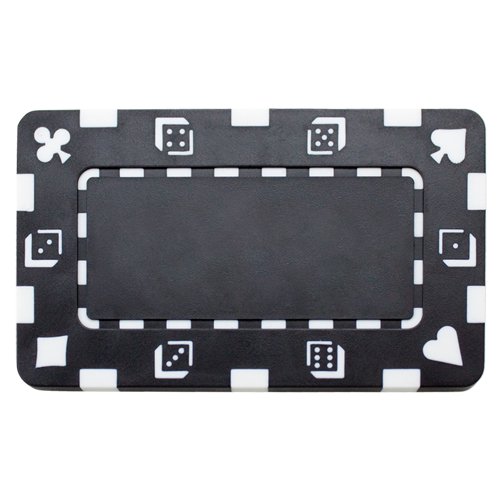 5 Black Rectangular Poker Chips