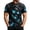 Sky Blue, variant on CONFREE Halloween Mens Short Sleeve Tshirts Crew Neck Skeleton Graphic Lightweight Hallowmas T-Shirts for Men