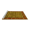 thumbnail image 2 of Ahgly Company Machine Washable Indoor Square Oriental Yellow Industrial Area Rugs, 3' Square, 2 of 4