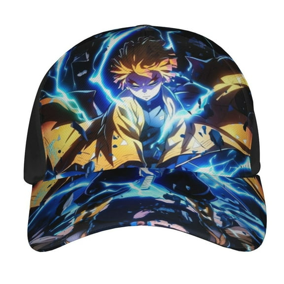 Demon Slayer Zenitsu Agatsuma Baseball Hat Hip Hop Caps Sun Hat Outdoor Trucker Hat Adjustable Size For Women Men Teen
