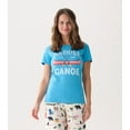 thumbnail image 4 of Little Blue House Women's Short Sleeve Pajama Tee, Paddle Your Own Canoe, 4 of 6