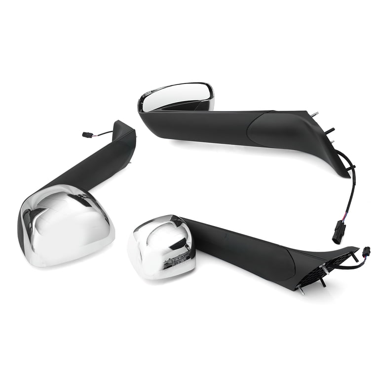 Chrome Hood Mirror Left and Right Side Pair For Freightliner New