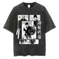 thumbnail image 4 of Camisetas Vintage de algodón lavado con ácido para hombres y mujeres, Tops de manga corta, camisetas gráficas de Anime, camisetas holgadas informales de gran tamaño de verano, 4 of 4