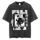 thumbnail image 5 of Camisetas Vintage de algodón lavado con ácido para hombres y mujeres, Tops de manga corta, camisetas gráficas de Anime, camisetas holgadas informales de gran tamaño de verano, 5 of 5