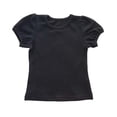 thumbnail image 3 of Splozh Shirts Girls 1-14 Years Casual Basic Solid Summer Girls Fashion Short Sleeve Tees Girl Shirt Tshirt for Girls,Black,3-4 Years, 3 of 7