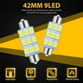 thumbnail image 4 of 20x 41mm 42mm 9SMD LED Dome Map Interior Light Bulbs 578 211-2 212-2 6000K White, 4 of 9