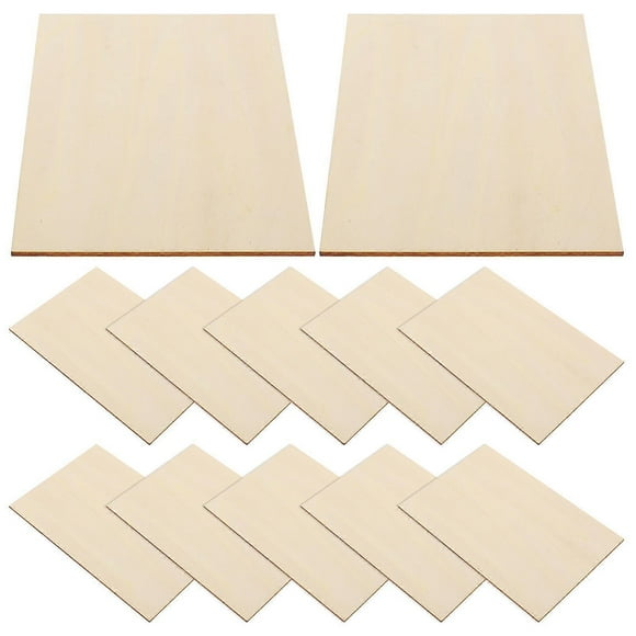 Linden Wood Planks for DIY Crafting with 15Pcs Unpainted Wood Slices