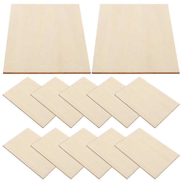 Linden Wood Planks for DIY Crafting with 15Pcs Unpainted Wood Slices