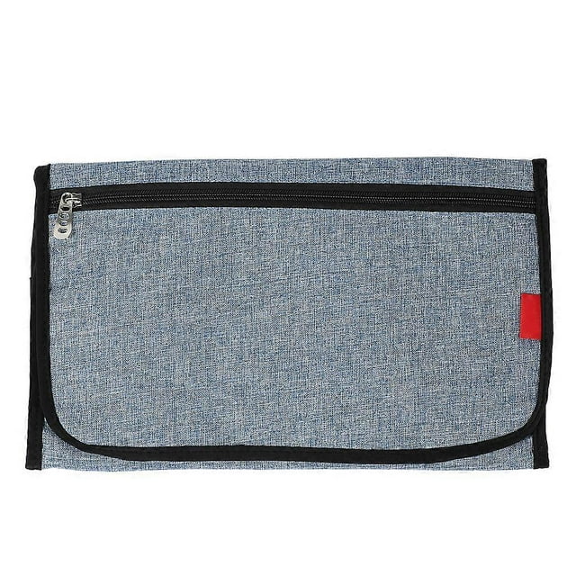 Multi Purpose Baby Reusable Waterproof Washable Cloth Diaper Mat Pad Storage Bag(Blue )