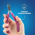 thumbnail image 3 of Beadalon Professional Series Tungsten Carbide Jaw Hard Wire Semi-Flush Cutter, Dark Blue Vinyl-Free Grips, Stainless Steel, cuts up to 14 gauge Wire, 5.75 in, 3 of 5