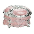 thumbnail image 1 of Caja de almacenamiento de joyas, contenedor de mesa, resistente al óxido, diseño vintage, caja de regalo de recuerdo, organizador de baratijas para Rosa plateado, 1 of 8
