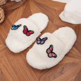 thumbnail image 5 of GPOECD Girls Slippers Kids Open Toe Cute Floral Decorated Warm Soft Non Indoor for Toddlers Multiple Colors Fuzzy Slippers Cozy Home Wear, 5 of 6