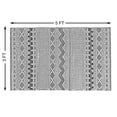thumbnail image 7 of Handwoven Boho Beige Textured 100 Percent Wool Flatweave Kilim Rug, 7 of 7