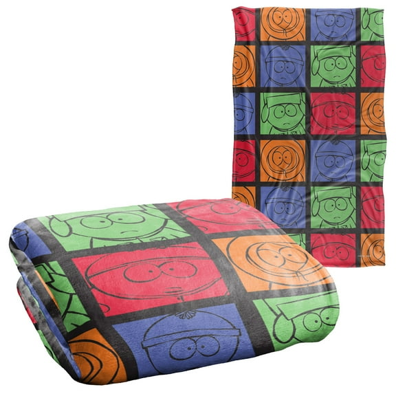 South Park Character Tiles Silky Touch Super Soft Throw Blanket 36' x 58', Multi