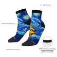 thumbnail image 6 of Fuzoiu Whimsical Sunflowers Night Sky Print Adult Socks, Crew Moisture-wicking Socks, Unisex Cushion Crew Socks,Casual Sports Ankle Socks, 6 of 7