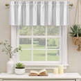 thumbnail image 2 of Grey Striped Curtain Valances for Windows, Kitchen Valance Window Treatments Panel 2 Pack, Modern Farmhouse Gray White Stripes Rod Pocket Short Curtains for Bathroom Bedroom 42 x 12 Inch, 2 of 8