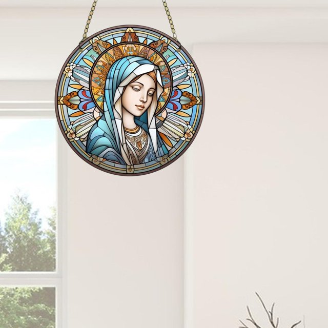 Colgante de ventana de Navidad, colgante de de Navidad 2025, decoración de Pascua, decoración de de Navidad, escena de bendición de Jesús