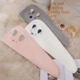 thumbnail image 4 of Cute Korean Cartoon Rabbit Ear Thickened Coral Velvet Dry Hair Cap - Ultra-Absorbent Ultrafine Fiber Triangular Towel Bath Hat, Soft Skin-Friendly, 24x64CM, Gray Regular Style, Cross-Border Trade, 4 of 6
