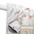 thumbnail image 2 of Spring Wildflowers Kitchen Window Curtains, Swag Curtains Valance for Bedroom Living Room Bathroom, Pastoral Rustic Farmhouse Botanical Rod Pocket Window Curtain Block Drapes 2 Panels 36"x36", 2 of 9