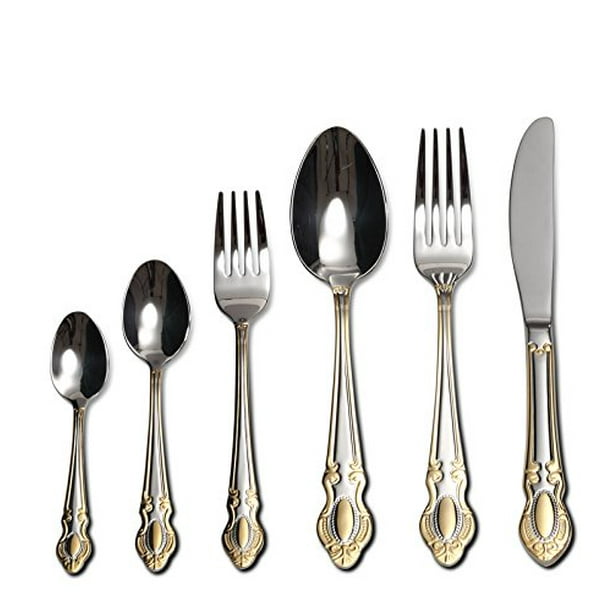 Venezia Collection 75Piece Fine Flatware Set, Silverware Cutlery