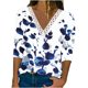 thumbnail image 2 of Pntutb - Blusa de manga larga con encaje estampado a la moda para mujer, tops casuales con cuello en V Pntutb Pntutb-6797, 2 of 5