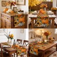 thumbnail image 6 of Fall Pumpkins Cotton Linen Rectangle Table Runners 13"x72", Thanksgiving Autumn Farmhouse Rustic Sunflower Coffee Table Runner Dresser Scarves Table Runners for Wedding Party Banquet Dinner Decor, 6 of 8