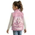 thumbnail image 2 of Uorisanigo Unisex Kids Fleece Vest Fuzzy Girls Boys Sleeveless Pink Floral Dragon Jacket Fall Winter Warm Outwear Full-Zip Jacket Vest Soft Puffy Outwear with Pockets, 2 of 7
