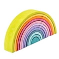 thumbnail image 4 of Rainbow Wooden Bridge Blocks Children's Play Children Hand-eye Early Toy, 4 of 7