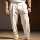 thumbnail image 1 of Pantalones largos para hombre, lisos, informales, con múltiples bolsillos y botones, para exteriores, rectos, para fitness, cargo, poliéster, 1 of 6
