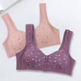 thumbnail image 6 of frariair Wireless Bras For Women Daisy Older Summer Breathable Front Button Full Support Wide Back Everyday Nursing Breastfeeding, 6 of 7