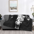 thumbnail image 2 of Disketp White Black Sheep skull Flannel Blankets - Thick and Warm Blanket for Winter, Soft Fuzzy Plush King Blanket for All Seasons-50"x40", 2 of 6