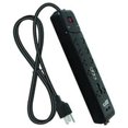thumbnail image 1 of 10-Outlet Heavy-Duty Surge Protector Power Strip (Black; 8-Foot Cord), 1 of 6