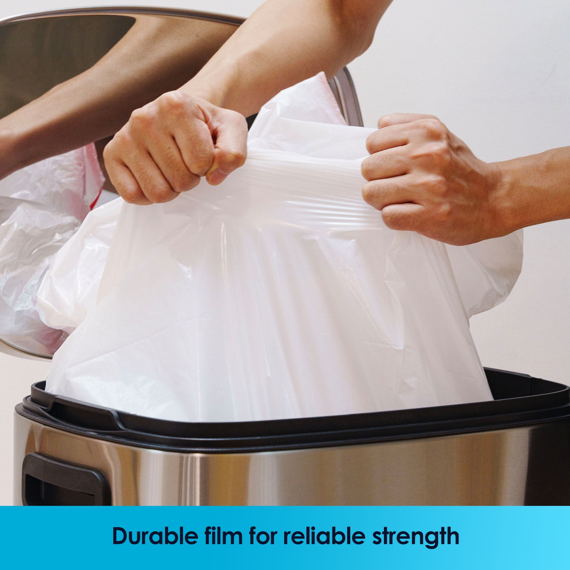 HygiCare 13 Gallon Tall Kitchen Drawstring Trash Bags, 200 Count, Fresh Scent, Super Strong, Leakproof