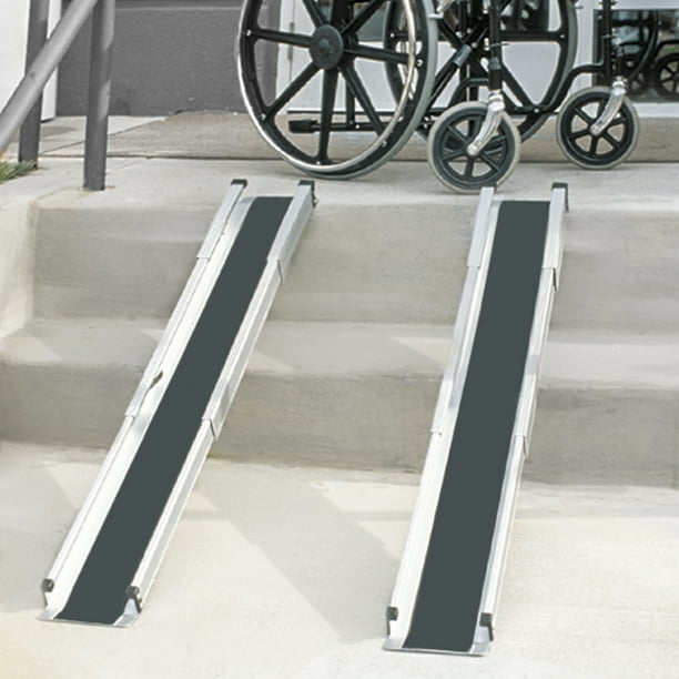 DMI Portable Wheelchair Ramp For Home, Van, Steps, Adjustable