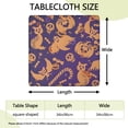 thumbnail image 2 of Halloween Spooky Icons Pattern Square Fitted Tablecloth with Elastic Edge,Square Table Cover,Washable Elastic Table Cover for Home Kitchen Party Decor 34"x34", 2 of 6